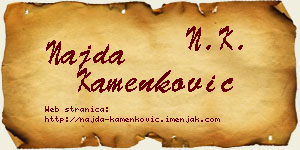 Najda Kamenković vizit kartica